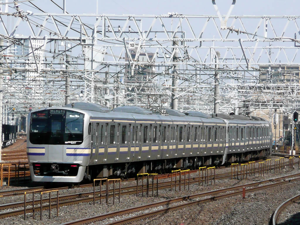 E217系 / Every train set contains two double-decker special stock called `Green Car'. It provides better accomodation, requring extra charges. 3